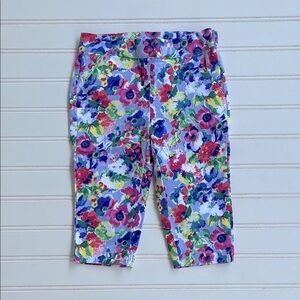 JANIE & JACK NWOT Colorful Floral Adjustable Waist Pull On Pants